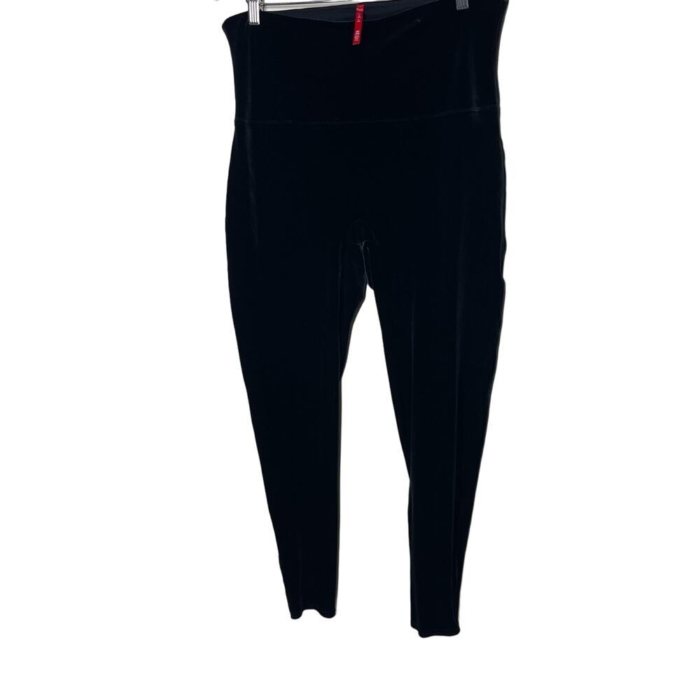 Spanx Pullover Velvet High Waist Leggings Black Womens 2X